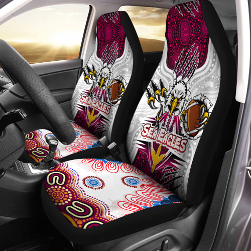 Sydney's Northern Beaches Custom Indigenous Car Seat Cover - Super Sydney's Northern Beaches Scratch Style