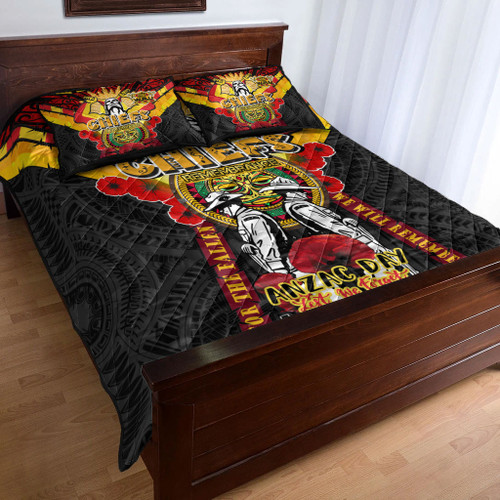 Waikato Chiefs Anzac Day Custom Quilt Bed Set - Remembrance Chiefs With Maori Patterns And Poppy Flowers Waikato Chiefs Anzac Day Custom Quilt Bed Set - Remembrance Chiefs With Maori Patterns And Poppy Flowers