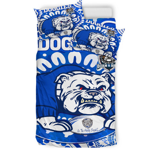 Australia City of Canterbury Bankstown Custom Bedding Set - Indigenous Doggies Blue and Whites Aboriginal Inspired Australia City of Canterbury Bankstown Custom Bedding Set - Indigenous Doggies Blue and Whites Aboriginal Inspired