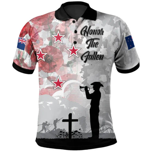 New Zealand Warriors Anzac Polo Shirt - We Will Remember Them