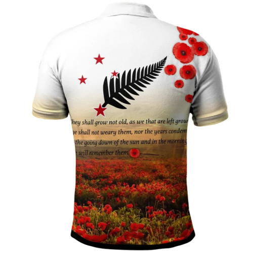 New Zealand Anzac Day Polo Shirt - We Will Remember Them New Zealand Anzac Day Polo Shirt - We Will Remember Them