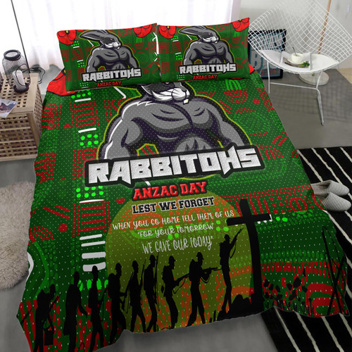 Australia Rabbitohs Bedding Set - Aboriginal InspiredAustralia Rabbitohs Anzac '' Lest We Forget '' With Poppy Flower Bedding Set Australia Rabbitohs Bedding Set - Aboriginal InspiredAustralia Rabbitohs Anzac '' Lest We Forget '' With Poppy Flower Bedding Set