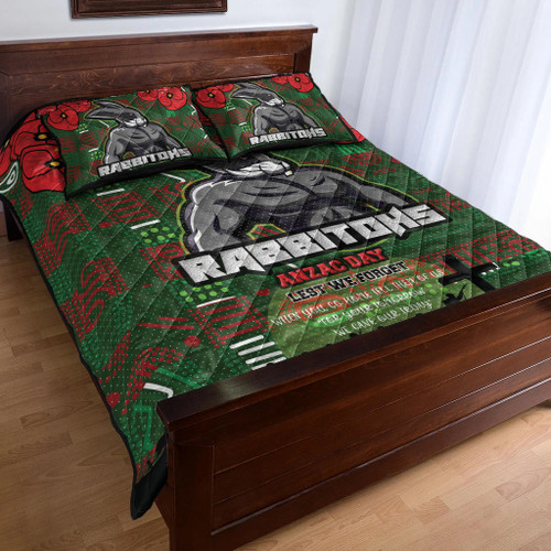 Australia Rabbitohs Quilt Bed Set - Aboriginal InspiredAustralia Rabbitohs Anzac '' Lest We Forget '' With Poppy Flower Quilt Bed Set Australia Rabbitohs Quilt Bed Set - Aboriginal InspiredAustralia Rabbitohs Anzac '' Lest We Forget '' With Poppy Flower Quilt Bed Set