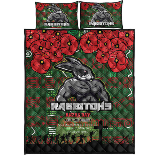Australia Rabbitohs Quilt Bed Set - Aboriginal InspiredAustralia Rabbitohs Anzac '' Lest We Forget '' With Poppy Flower Quilt Bed Set Australia Rabbitohs Quilt Bed Set - Aboriginal InspiredAustralia Rabbitohs Anzac '' Lest We Forget '' With Poppy Flower Quilt Bed Set