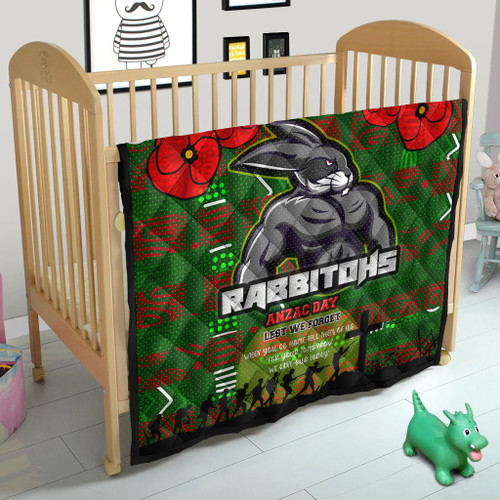 Australia Rabbitohs Quilt - Aboriginal InspiredAustralia Rabbitohs Anzac '' Lest We Forget '' With Poppy Flower Quilt Australia Rabbitohs Quilt - Aboriginal InspiredAustralia Rabbitohs Anzac '' Lest We Forget '' With Poppy Flower Quilt