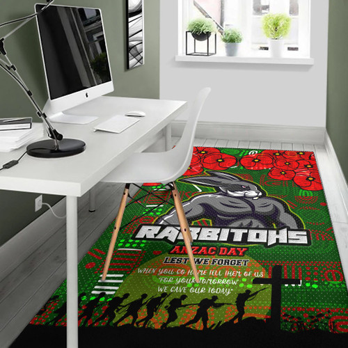 Australia Rabbitohs Area Rug - Aboriginal InspiredAustralia Rabbitohs Anzac '' Lest We Forget '' With Poppy Flower Area Rug Australia Rabbitohs Area Rug - Aboriginal InspiredAustralia Rabbitohs Anzac '' Lest We Forget '' With Poppy Flower Area Rug