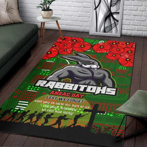 Australia Rabbitohs Area Rug - Aboriginal InspiredAustralia Rabbitohs Anzac '' Lest We Forget '' With Poppy Flower Area Rug Australia Rabbitohs Area Rug - Aboriginal InspiredAustralia Rabbitohs Anzac '' Lest We Forget '' With Poppy Flower Area Rug
