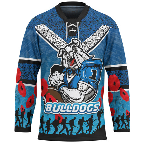 Canterbury-Bankstown Bulldogs Hocky Jersey - Custom Anzac Canterbury-Bankstown Bulldogs Jersey