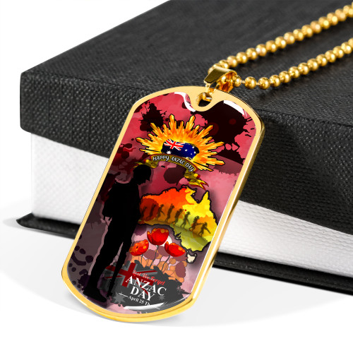 Australia Anzac Day Dog Tag-  Anzac Day"Lest We Forget" Color Drawing Patterns Dog Tag Australia Anzac Day Dog Tag-  Anzac Day"Lest We Forget" Color Drawing Patterns Dog Tag