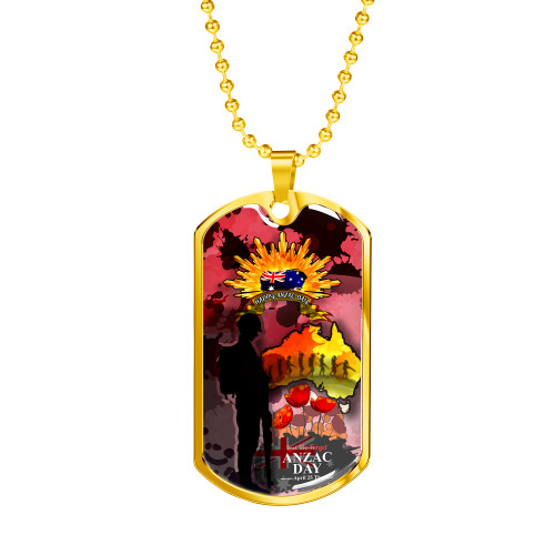 Australia Anzac Day Dog Tag-  Anzac Day"Lest We Forget" Color Drawing Patterns Dog Tag Australia Anzac Day Dog Tag-  Anzac Day"Lest We Forget" Color Drawing Patterns Dog Tag