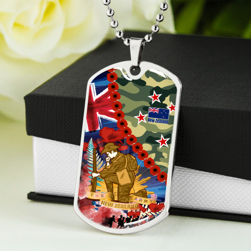 New Zealand Anzac Camouflage Curve Dog Tag - Remembrance Anzac Day and the Dawn Service Dog Tag New Zealand Anzac Camouflage Curve Dog Tag - Remembrance Anzac Day and the Dawn Service Dog Tag