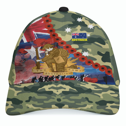 Australia Anzac Camouflage Curve Cap - Remembrance Anzac Day and the Dawn Service Cap