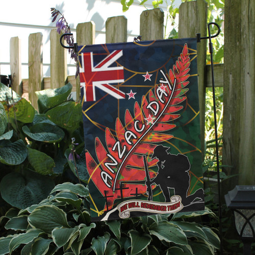 New Zealand Anzac Day Flag - Anzac Day "We Will Remember Them" Camouflage Curve Patterns Flag New Zealand Anzac Day Flag - Anzac Day "We Will Remember Them" Camouflage Curve Patterns Flag