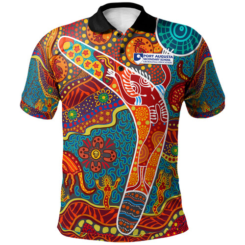 [Port Augusta] Australia Aboriginal Polo Shirt - Boomerang With Dot ...
