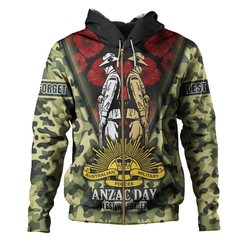 Anzac Day Hoodie - Australian Army Camo Patterns