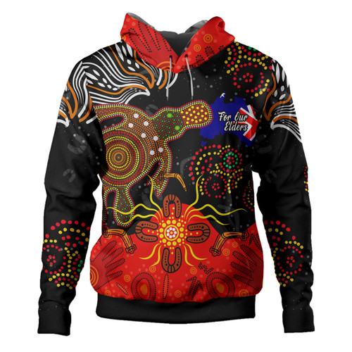 Australia Naidoc Week Hoodie - Custom Naidoc with Australia Flag and Aboriginal Inspired Dot Pattern Hoodie