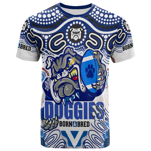 Australia City of Canterbury Bankstown Custom T-Shirt - Indigenous Doggies "Born & Bred" T-shirt