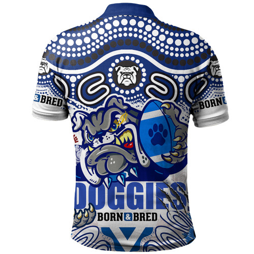 Australia City of Canterbury Bankstown Custom Polo Shirt - Indigenous Doggies "Born & Bred" Polo Shirt Australia City of Canterbury Bankstown Custom Polo Shirt - Indigenous Doggies "Born & Bred" Polo Shirt