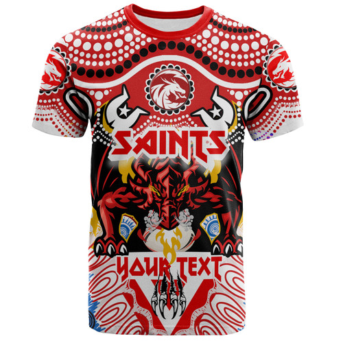 Australia Illawarra and St George Indigenous Custom T-shirt - The RED V With Indigenous Culture T-shirt