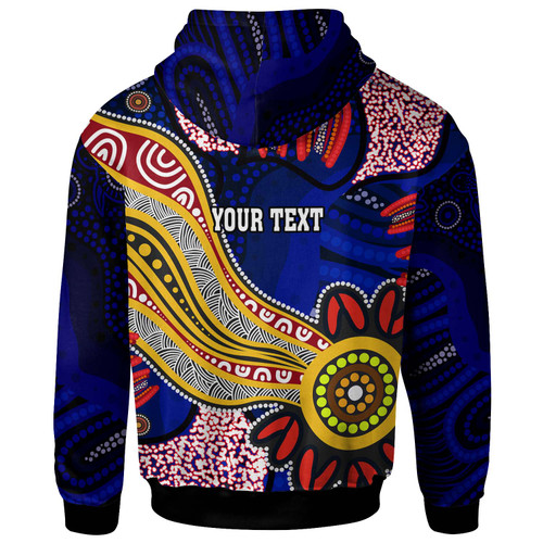 Sydney Roosters Hoodie - Custom Angry Rooster with Aboriginal Inspired Indigenous Dot Painting Style Sydney Roosters Hoodie - Custom Angry Rooster with Aboriginal Inspired Indigenous Dot Painting Style