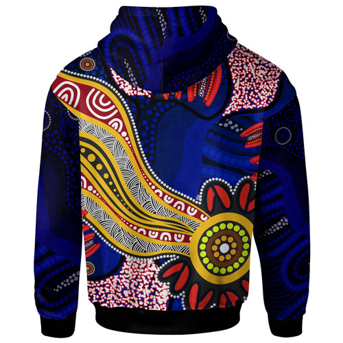Sydney Roosters Hoodie - Custom Angry Rooster with Aboriginal Inspired Indigenous Dot Painting Style Sydney Roosters Hoodie - Custom Angry Rooster with Aboriginal Inspired Indigenous Dot Painting Style