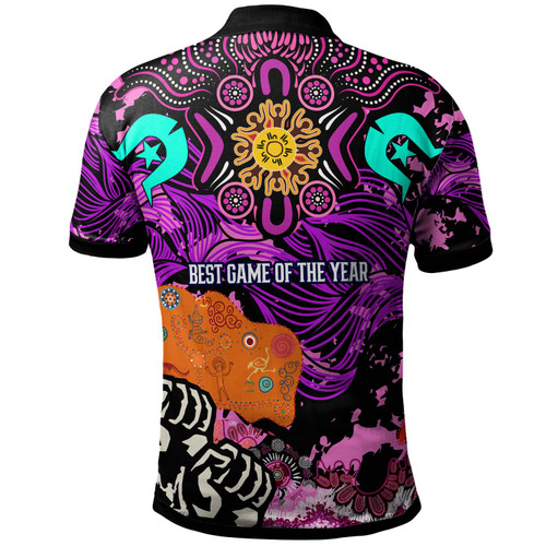 Melbourne Storm Naidoc Custom Polo Shirt - Torres Strait Islander Aboriginal Inspired Culture Melbourne Storm Naidoc Custom Polo Shirt - Torres Strait Islander Aboriginal Inspired Culture