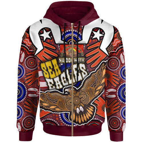 Australia Sea Eagles Hoodie - Custom Naidoc Week Eagle Aboriginal Inspired Dot Artwork ''Get up, Stand Up, Show Up'' Aboriginal Inspired Culture Hoodie Australia Sea Eagles Hoodie - Custom Naidoc Week Eagle Aboriginal Inspired Dot Artwork ''Get up, Stand Up, Show Up'' Aboriginal Inspired Culture Hoodie
