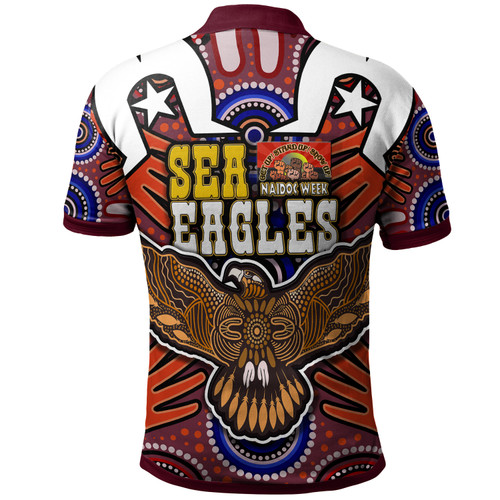 Australia Sea Eagles Polo Shirt - Custom Naidoc Week Eagle Aboriginal Inspired Dot Artwork ''Get up, Stand Up, Show Up'' Aboriginal Inspired Culture Polo Shirt Australia Sea Eagles Polo Shirt - Custom Naidoc Week Eagle Aboriginal Inspired Dot Artwork ''Get up, Stand Up, Show Up'' Aboriginal Inspired Culture Polo Shirt