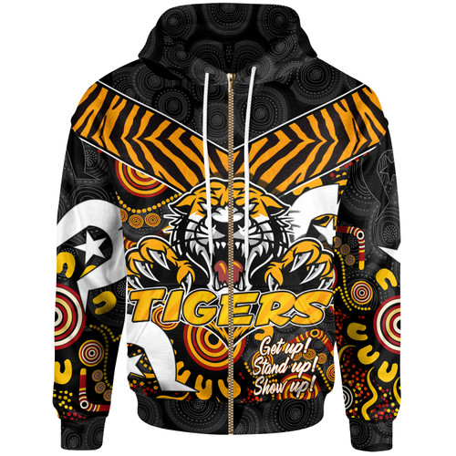Wests Tigers Hoodie - Custom Tiger Aboriginal Inspired Pattern Naidoc Week Hoodie Wests Tigers Hoodie - Custom Tiger Aboriginal Inspired Pattern Naidoc Week Hoodie