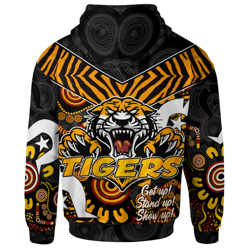 Wests Tigers Hoodie - Custom Tiger Aboriginal Inspired Pattern Naidoc Week Hoodie Wests Tigers Hoodie - Custom Tiger Aboriginal Inspired Pattern Naidoc Week Hoodie
