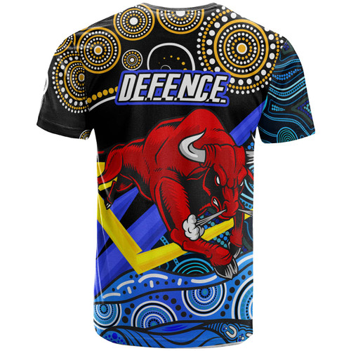 North Queensland Cowboys T-shirt - Custom Queensland North Queensland Cowboys with Aboriginal Inspired Dot Painting Style North Queensland Cowboys T-shirt - Custom Queensland North Queensland Cowboys with Aboriginal Inspired Dot Painting Style