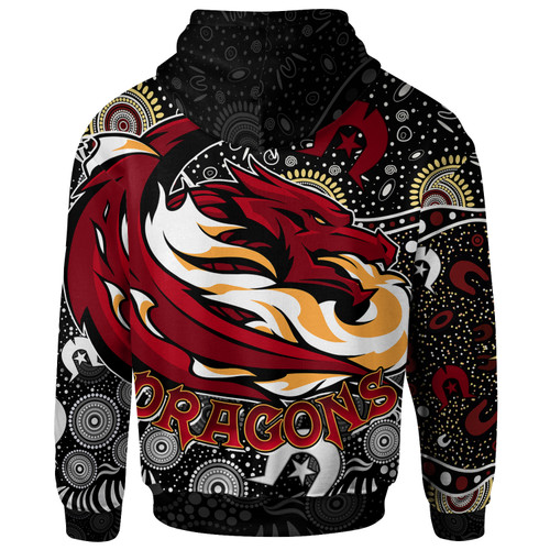 St. George Illawarra Dragons Hoodie - Custom Dragon Aboriginal Inspired Pattern Naidoc Week Hoodie St. George Illawarra Dragons Hoodie - Custom Dragon Aboriginal Inspired Pattern Naidoc Week Hoodie
