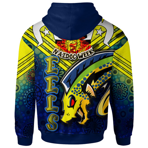 Parramatta Eels Hoodie - Custom Naidoc Week Parramatta Eels With Aboriginal Inspired Pattern ''Get up, Stand Up, Show Up' Hoodie