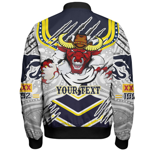 Australia North Queensland Custom Bomber Jacket - Indigenous North Queensland Army Scratch Style Bomber Jacket Australia North Queensland Custom Bomber Jacket - Indigenous North Queensland Army Scratch Style Bomber Jacket