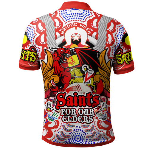 Australia Illawarra and St George Naidoc Polo Shirt - Custom Saints Naidoc Week For Our Elders Aboriginal Inspired Australia Illawarra and St George Naidoc Polo Shirt - Custom Saints Naidoc Week For Our Elders Aboriginal Inspired