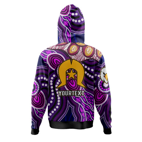 Manly Warringah Sea Eagles Hoodie - Aboriginal Inspired Dot Painting Style Hoodie Manly Warringah Sea Eagles Hoodie - Aboriginal Inspired Dot Painting Style Hoodie