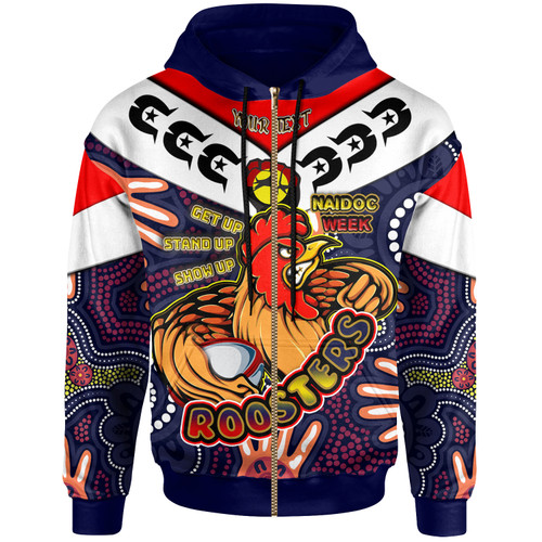 Sydney Roosters Hoodie - Custom Naidoc Week Sydney Roosters Ball With Aboriginal Inspired Dot Painting Pattern Hoodie Sydney Roosters Hoodie - Custom Naidoc Week Sydney Roosters Ball With Aboriginal Inspired Dot Painting Pattern Hoodie