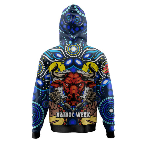 North Queensland Cowboys Naidoc Custom Hoodie - Aboriginal Inspired Dot Painting Style Hoodie North Queensland Cowboys Naidoc Custom Hoodie - Aboriginal Inspired Dot Painting Style Hoodie