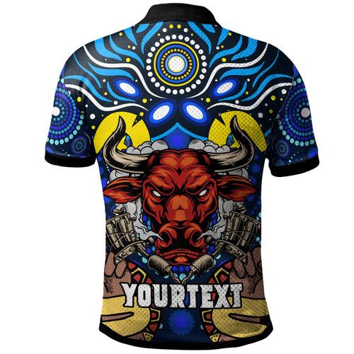 North Queensland Cowboys Naidoc Custom Polo Shirt - Aboriginal Inspired Dot Painting Style Polo Shirt