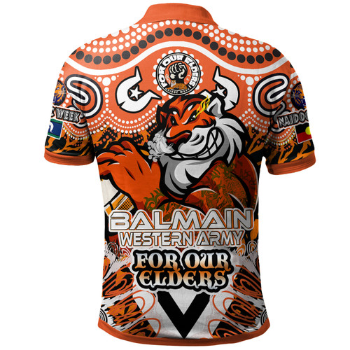 Wests Tigers Naidoc Week Polo Shirt - Custom Tigers Naidoc Week For Our Elders Polo Shirt Wests Tigers Naidoc Week Polo Shirt - Custom Tigers Naidoc Week For Our Elders Polo Shirt