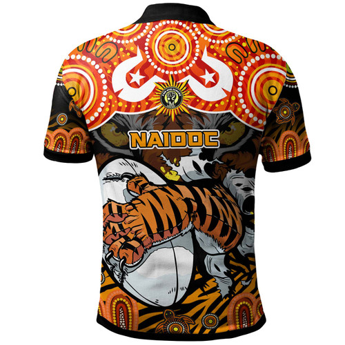 Wests Tigers Custom Polo Shirt - Naidoc Week and Torres Strait Island with Aboriginal Inspired Polo Shirt Wests Tigers Custom Polo Shirt - Naidoc Week and Torres Strait Island with Aboriginal Inspired Polo Shirt