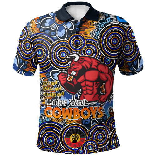 North Queensland Cowboys Polo Shirt - Custom Naidoc Week Aussie Super North Queensland Cowboys Polo Shirt