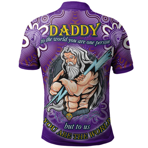 Melbourne Storm Aboriginal Inspired Polo Shirt - Custom Father's Day Daddy, You Are World Design Polo Shirt Melbourne Storm Aboriginal Inspired Polo Shirt - Custom Father's Day Daddy, You Are World Design Polo Shirt