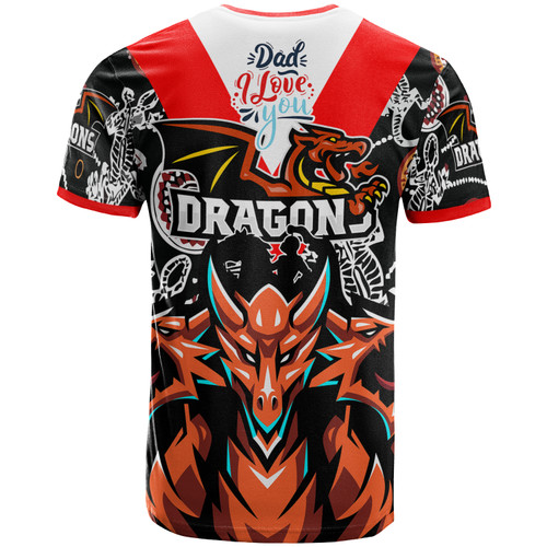 Illawarra and St George Father's Day T-shirt - Custom Illawarra and St George Father's Day T-shirt Illawarra and St George Father's Day T-shirt - Custom Illawarra and St George Father's Day T-shirt