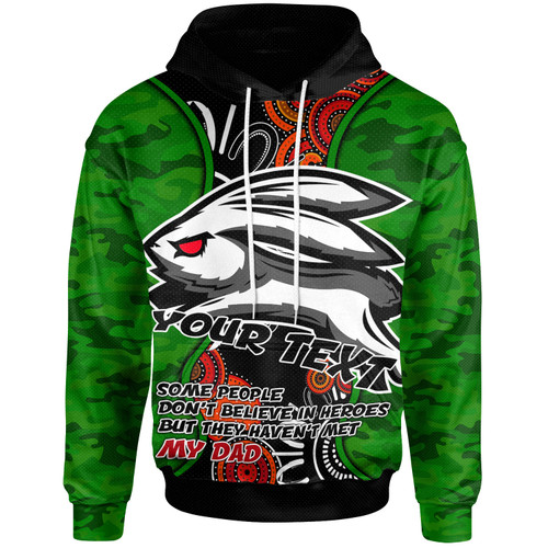 Australia Rabbitohs Hoodie - Custom Father's Day Indigenous Energy Hoodie