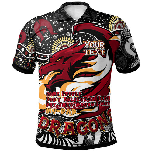 St. George Illawarra Dragons Polo Shirt - Custom Dragon Aboriginal Inspired Pattern Father's Day Polo Shirt St. George Illawarra Dragons Polo Shirt - Custom Dragon Aboriginal Inspired Pattern Father's Day Polo Shirt