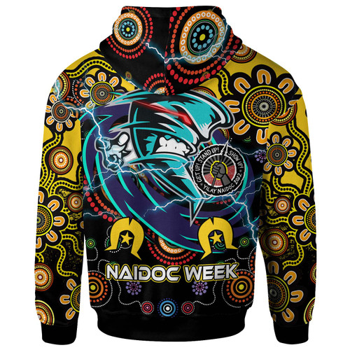 Wellington Hurricanes Rugby Hoodie - Naidoc Week Wellington Hurricanes with Aboriginal Inspired Indigenous "Get up! Stand Up! Show up!" Hoodie