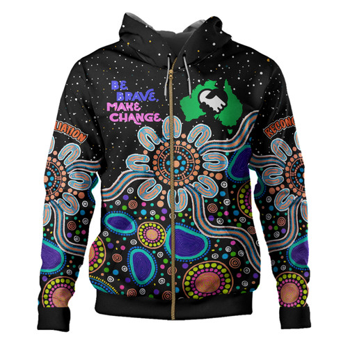 Australia National Reconciliation Week Hoodie - Custom "Be Brave, Make Change" Reconciliation Day Hoodie Australia National Reconciliation Week Hoodie - Custom "Be Brave, Make Change" Reconciliation Day Hoodie