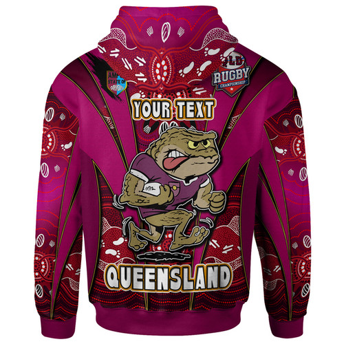 Cane Toads Hoodie - Custom Cane Toads Mascot With Aboriginal Inspired Art Hoodie Cane Toads Hoodie - Custom Cane Toads Mascot With Aboriginal Inspired Art Hoodie
