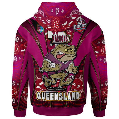 Cane Toads Hoodie - Custom Cane Toads Mascot With Aboriginal Inspired Art Hoodie Cane Toads Hoodie - Custom Cane Toads Mascot With Aboriginal Inspired Art Hoodie